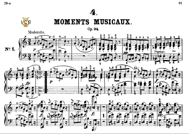 Moment Musical Op.94 No.1 in C Major, F.Schubert, ...