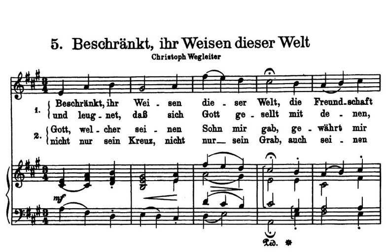 Beschränkt, ihr Weisen dieser Welt BWV 443, High V...
