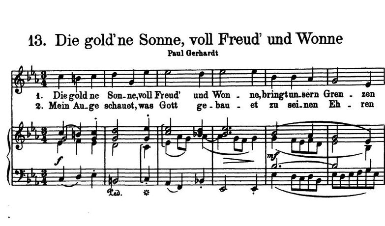 Die gold'ne Sonne, voll Freud' und Wonne BWV 451, ...