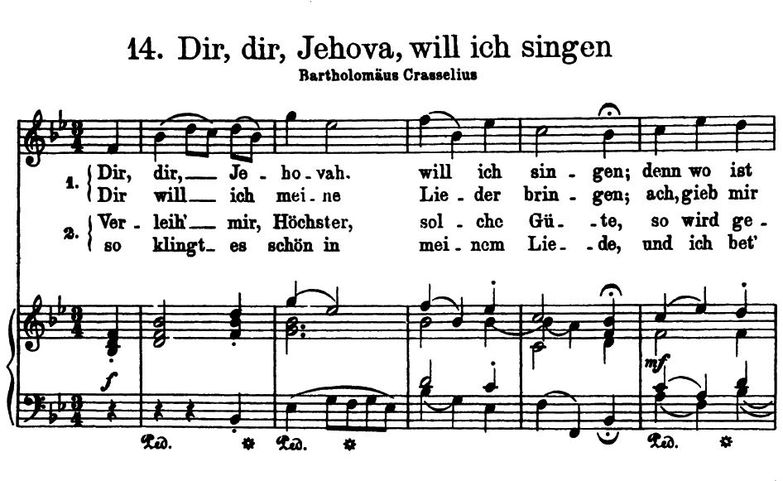 Dir, dir, Jehovah, will ich singen BWV 452, High V...