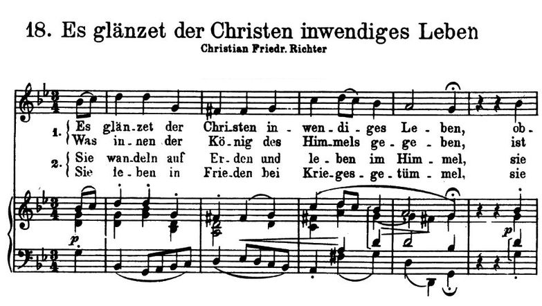 Es glänzet der Christen inwendiges Leben BWV 456, ...