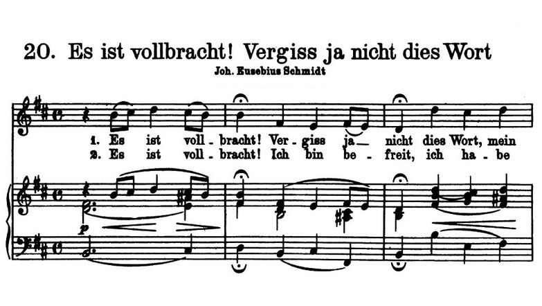 Es ist vollbracht! Vergiss ja nicht dies Wort BWV ...