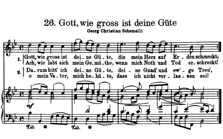 Gott, wie gross ist deine Güte BWV 462, High Voice...