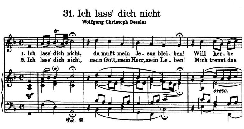 Ich lass' dich nicht BWV 467, High Voice in F Majo...