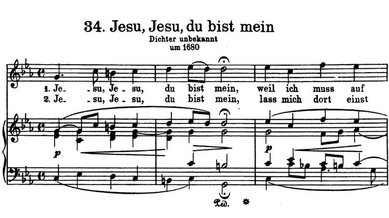 Jesu, Jesu, du bist mein BWV 470, High Voice in c ...