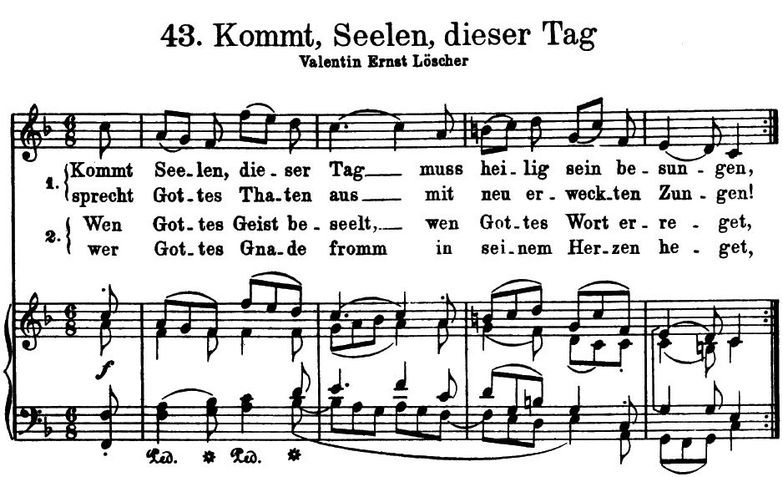 Kommt, Seelen, dieser Tag BWV 479, High Voice in F...