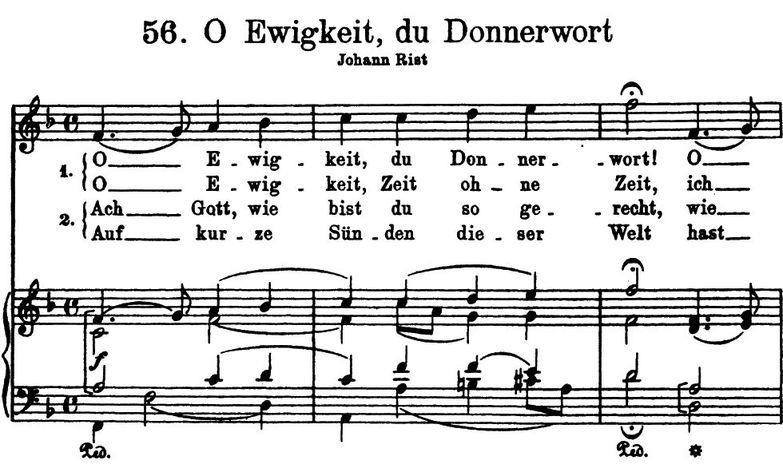 O Ewigkeit, du Donnerwort BWV 513, High Voice in F...