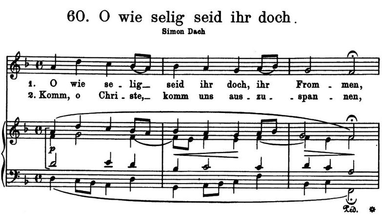 O wie selig seid ihr doch BWV 495, High Voice in F...