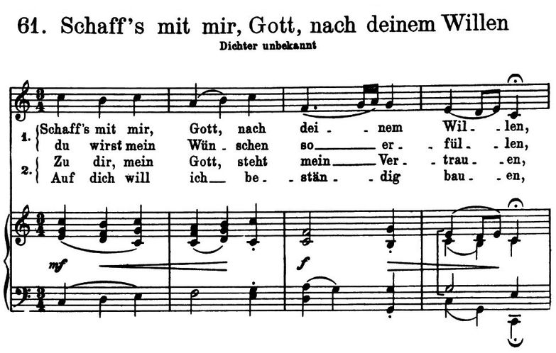 Schaff's mit mir, Gott, nach deinem Willen BWV 514...