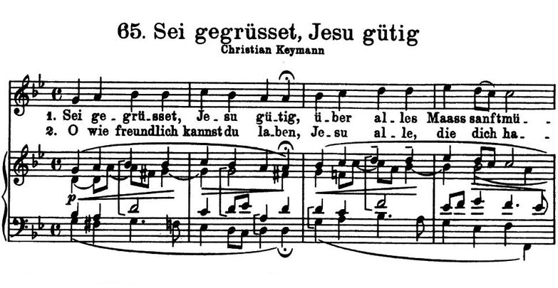 Sei gegrüsset, Jesu gütig BWV 499, High Voice in g...