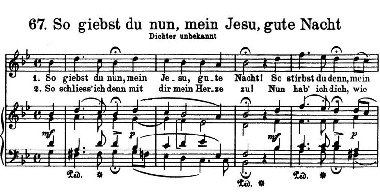 So giebst du nun, mein Jesu, gute Nacht BWV 501, H...