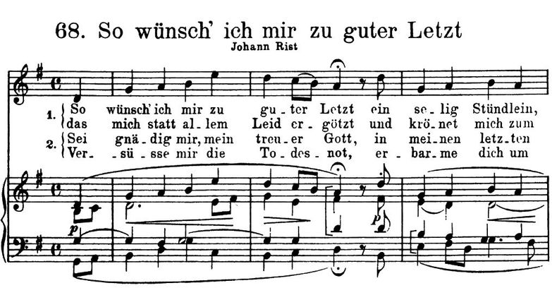So wünsch' ich mir zu guter Letzt BWV 502, High Vo...