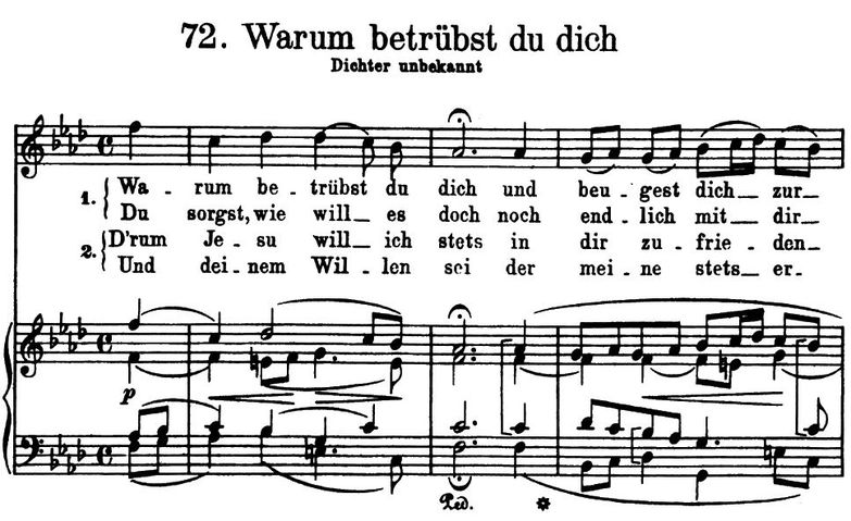 Warum betrübst du dich BWV 516, High Voice in f mi...