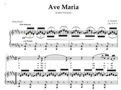 Ave Maria D. 839, High Voice in B Major (Soprano/T...