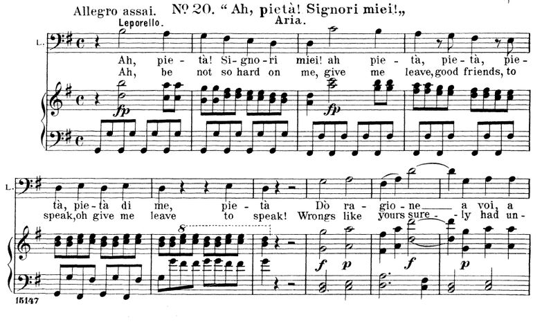 Ah! Pieta, Signori miei (Aria for Bass). W.A.Mozar...