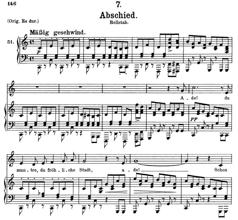Abschied D.957-7 in C Major. F. Schubert. Vol I. P...