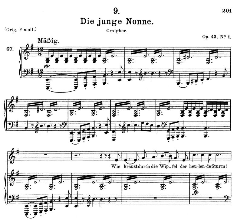 Die junge Nonne D.828 in E Minor. F. Schubert. Vol...