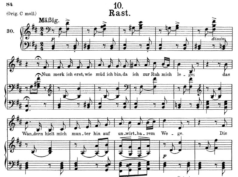 Rast D.911-10 in B Minor. F. Schubert (Winterreise...