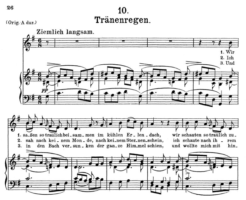 Tränenregen D.795-10 in G Major. F. Schubert (Die ...