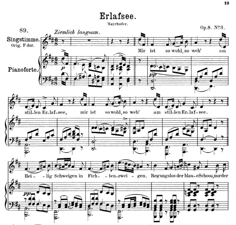Erlafsee D.586 in D Major, F. Schubert. Vol II. Pe...