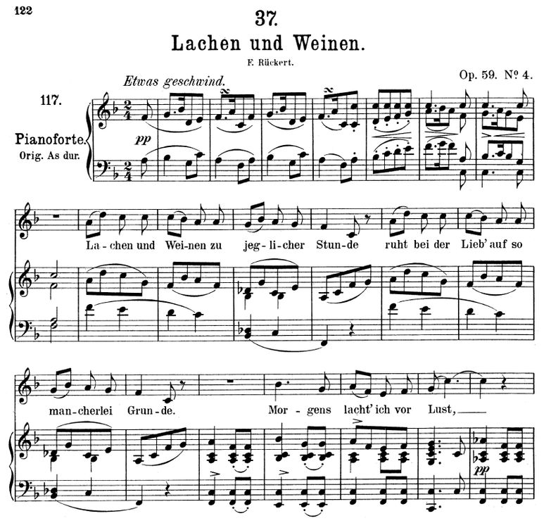 Lachen und Weinen D.777 in F Major. F. Schubert. V...