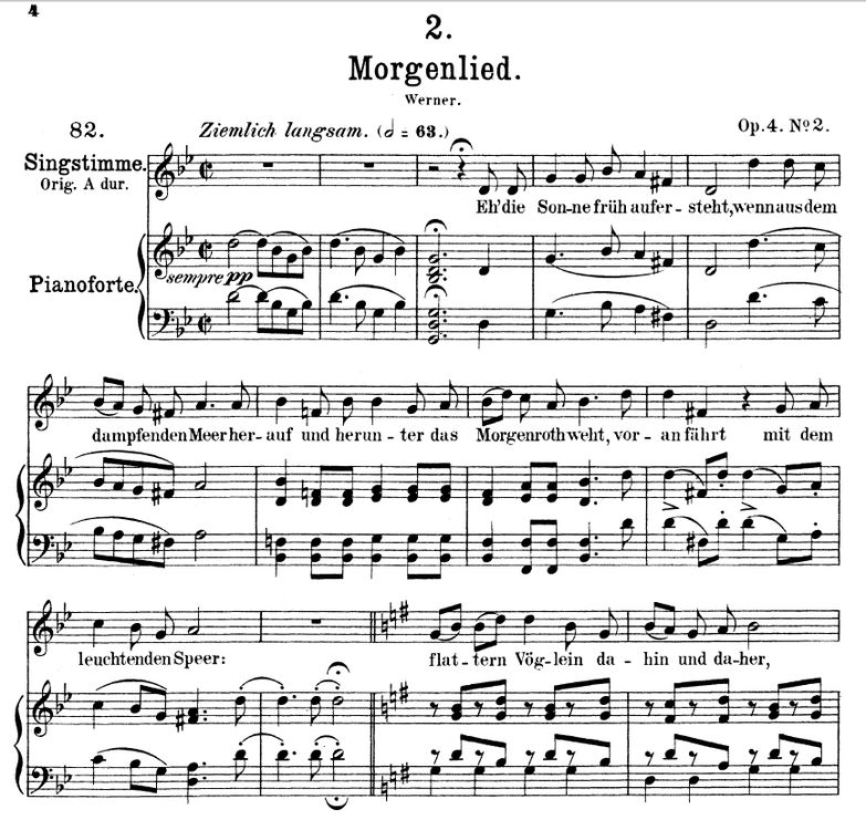 Morgenlied D.685 in G Minor. F. Schubert. Vol II. ...