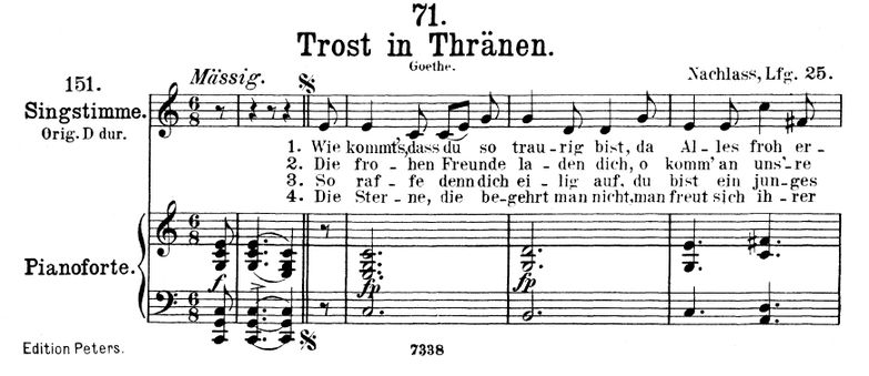 Trost in tränen D.120 in C Major. F. Schubert. Vol...