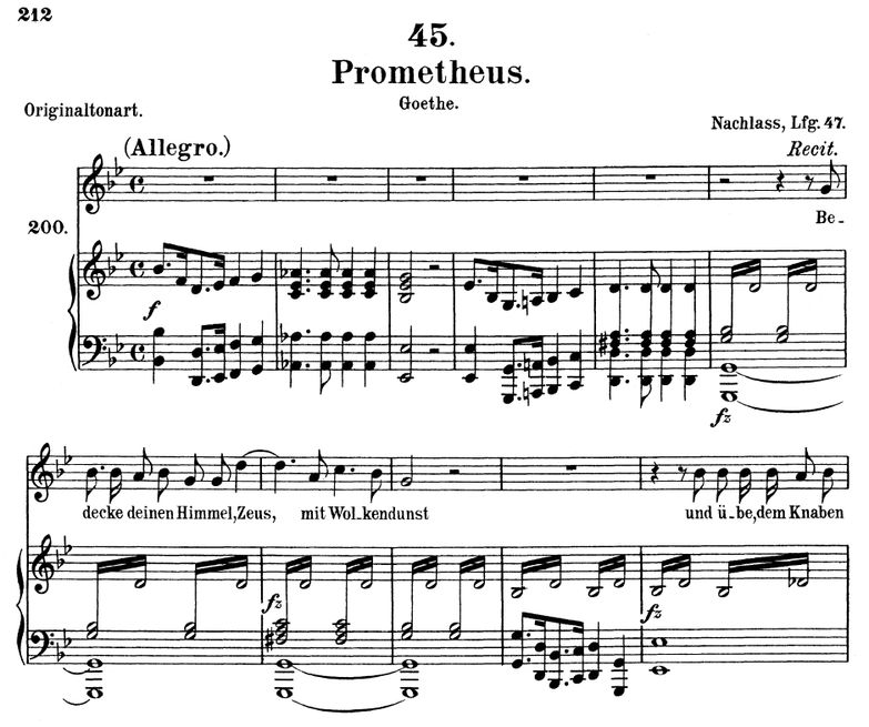 Prometheus D.674 in B Flat Major.  F. Schubert. Vo...