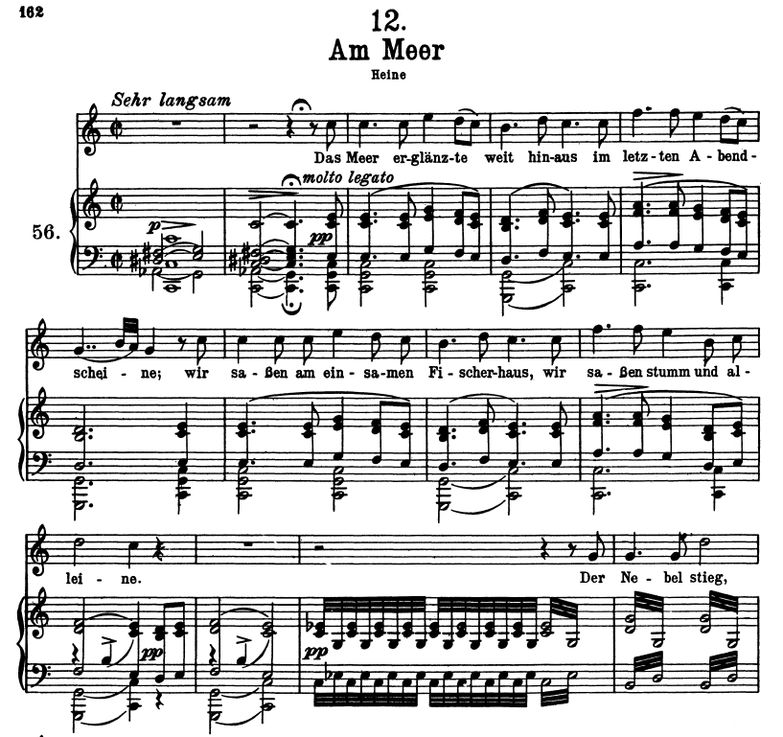 Am Meer D.957-12 , C Dur, F. Schubert. Band I. Pet...