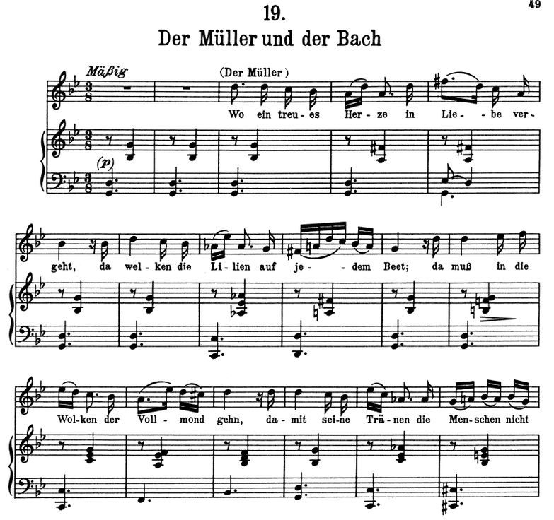 Der Müller und der Bach D.795-19  G Moll. F. Schub...