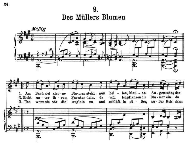 Des Müller's Blumen D.795-9 A Dur. F. Schubert (Di...