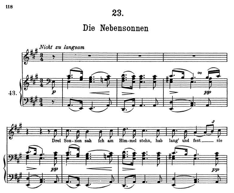 Die Nebensonnen D.911-23 A Dur, F. Schubert (Winte...
