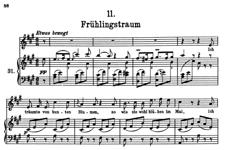 Frühlingstraum D.911-11 A Dur, F. Schubert (Winter...