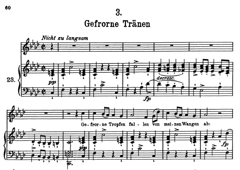 Gefrorne Tränen D.911-3 F Mol, F. Schubert (Winter...
