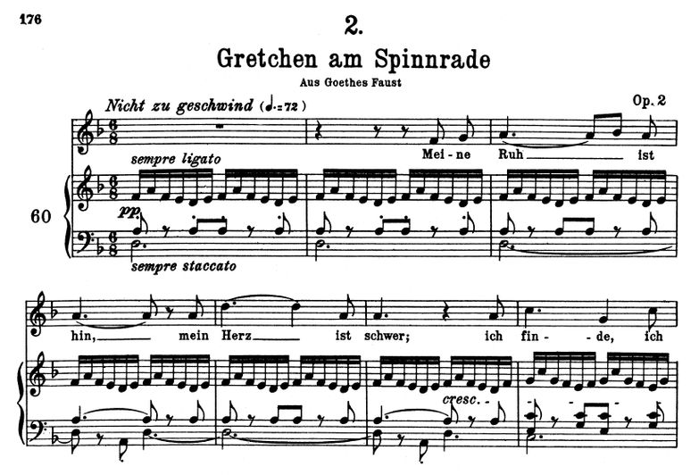 Gretchen am Spinnrade D.118 D Moll, F. Schubert. B...