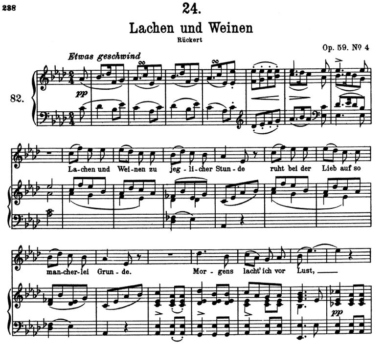 Lachen und Weinen D.777 As-Dur, F. Schubert. Band ...