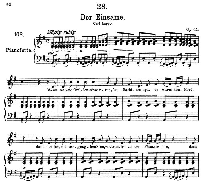 Der Einsame D.800 G Dur, F. Schubert. Band I. Pete...