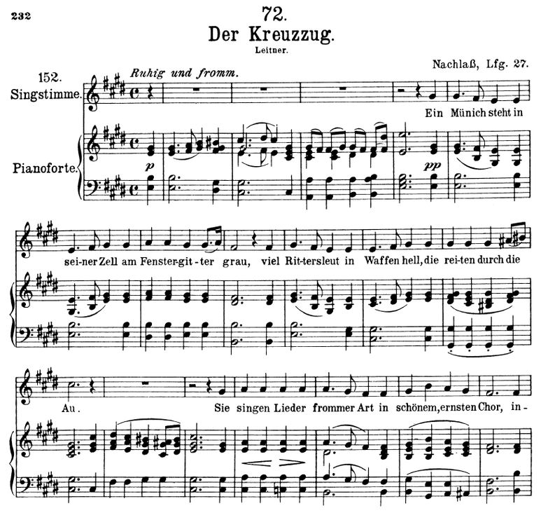 Der Kreuzzug D.932 E Dur, F. Schubert. Band I. Pet...