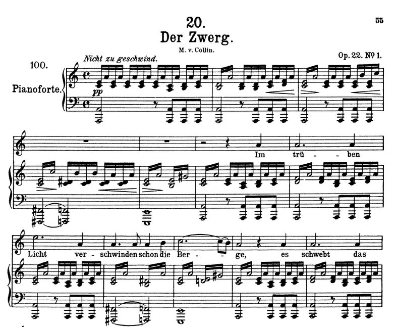 Der Zwerg D.771 A Minor, F. Schubert. Band I. Pete...