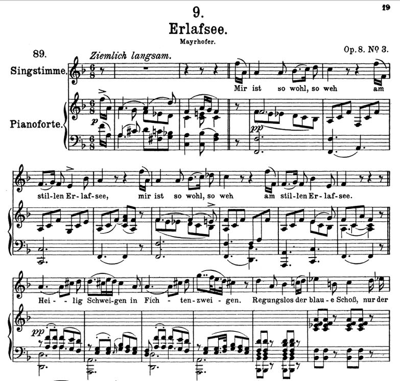 Erlafsee D.586 F Dur, F. Schubert. Band I. Peters ...