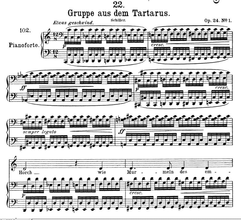 Gruppe aus dem Tartarus D.583 D Dur, F. Schubert. ...
