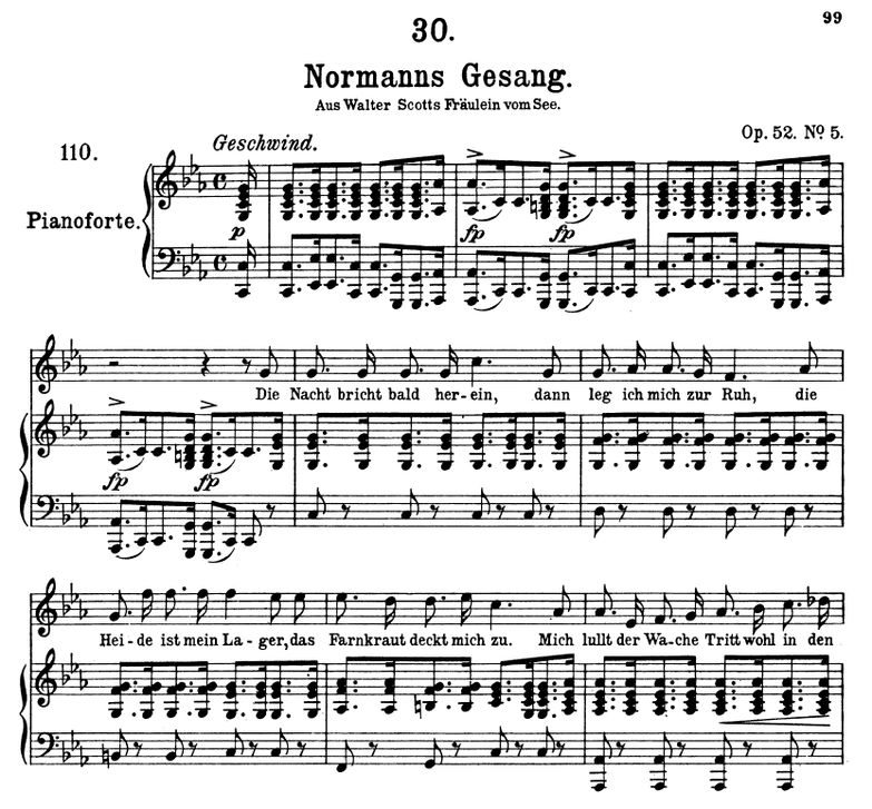 Normanns gesang D.846 C Moll, F. Schubert. Band II...