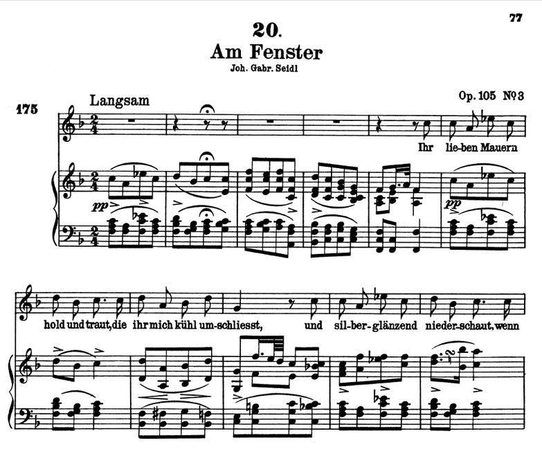 Am Fenster D.878, F Dur, F. Schubert. Band I. Pete...