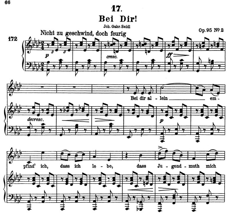 Bei Dir D.866-2, As-Dur, F. Schubert. Band III. Pe...