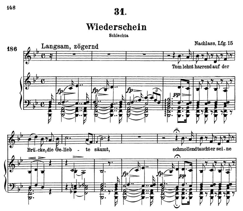 Wiederschein D.639, H-Dur, F. Schubert. Band III. ...