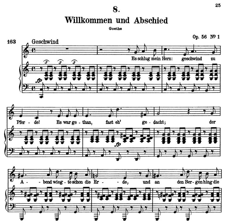 Willkomen und abschied D.767 C-Dur, F. Schubert. B...