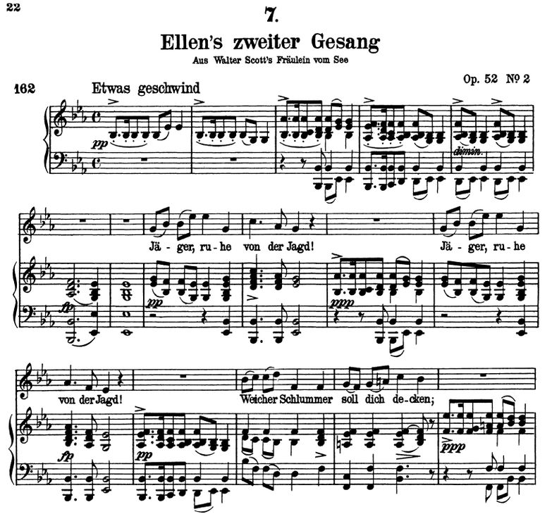 Ellen's Gesang II D.838 Es-Dur, F. Schubert. Band ...
