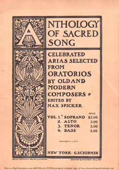 Anthology of Sacred Song (M. Spicker). Soprano. Vo...
