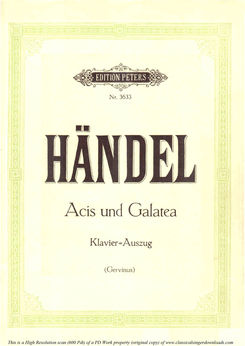 G.F.Haendel: Acis and Galatea, HWV 49. Vocal Score...