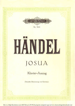 G.F.Haendel: Joshua HWV 64, Vocal Score, G. Gervin...